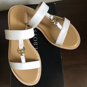 Talbots Lamar Toggle Sandal White 8M